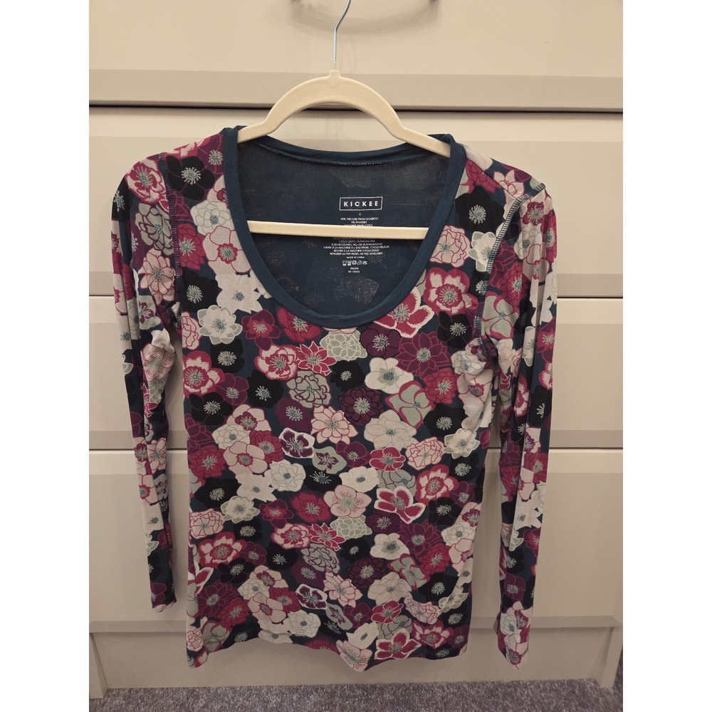 Kickee pants woman's‎ bamboo long sleeve top size small